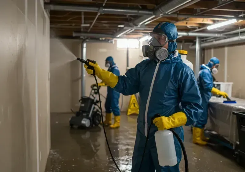 Basement Sanitization and Antimicrobial Treatment process in Boston, NY